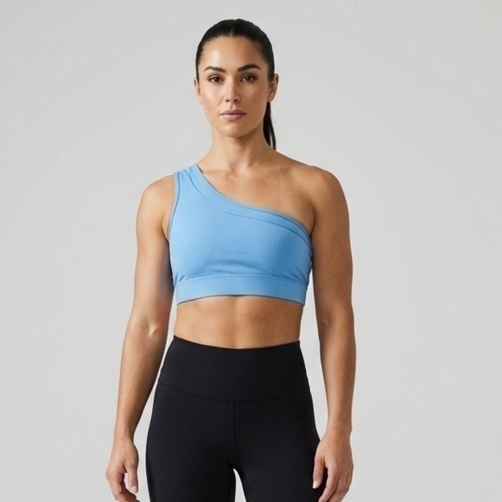 NEW Fourlaps‎ Women's Solo Bra One-Shoulder Cornflower Blue Size L Activewear